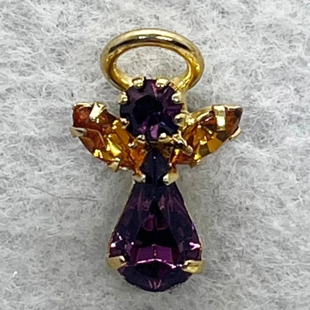 🔮 5/$25 Angel With Halo Purple And‎ Gold Pin